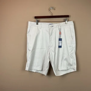 Stitch Chino Golf Shorts Mens 36 X 9 Beige Flat Polyester Spandex - Picture 1 of 12