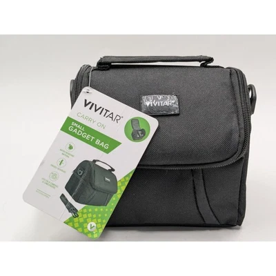 Vivitar Small Gadget Bag Camera DSLR Camcorder Carry Case Padded Black - Image 1 of 4