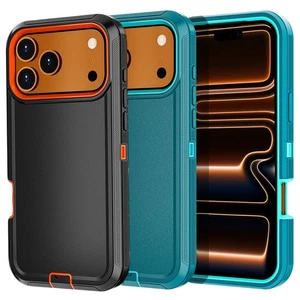 For iPhone 17 Pro Max Air 17 Phone Case Heavy Duty Shockproof 3-Layer Hard Cover - Picture 1 of 45