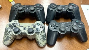 Lote de 4 controladores DualShock OEM Playstation 3 PS3 ~ Todos tienen problemas Drift Camo - Imagen 1 de 1