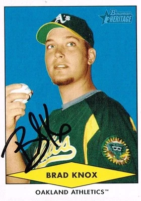 BRAD KNOX SIGNED AUTO 2007 BOWMAN HERITAGE ATHLETICS CARD ~AUTHENTIC / JSA - Image 1 of 2