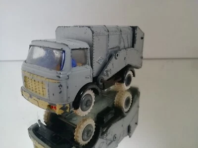 FJ BERLIET GAK WAGON POUBELLE GRIS AVEC FIGURINES - Photo 1/4