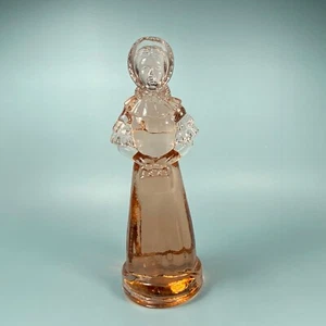 Estatuilla de vidrio rosa Degenhart "Priscilla" con genial Mfg. Imperfecciones 5 1/4 pulgadas - Imagen 1 de 12