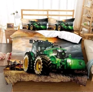 Neu im Karton John Deere Traktor Bettbezug Set Twin/2 Kissenbezüge weiche Mikrofaser  - Bild 1 von 7