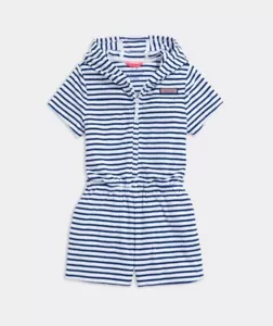Vineyard Vines Mädchen Frottee Schaf Strampler Größe XL 16 Ocean Reef gestreifte Badeabdeckung - Bild 1 von 7