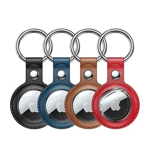 Leather Loop for Apple AirTag - Black- Brown-Red and Dark Blue. Great Quality. - Picture 1 of 10
