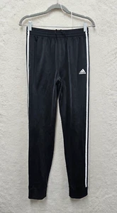 Adidas Girls Pants Extra Large Black Striped 100% Polyester Drawstring Jogger - Picture 1 of 20