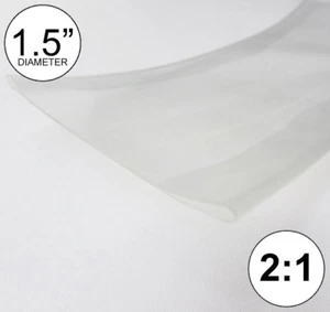 1,5"" ID Clear Hitzeschrumpfrohr 2:1 Verhältnis 1-1/2"" Folie (10 Fuß) Zoll/Fuß/bis 40 mm - Bild 1 von 4