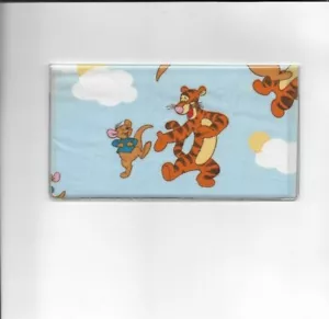 TIGGER AND ROO CHECKBOOK COVER FABRIC DANCING WINNIE THE POOH - Picture 1 of 1