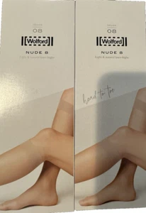 Zwei Paar Wolford Nude 8 Kniestrümpfe Farbe: Schwarz Größe: Medium 30203 - Bild 1 von 4