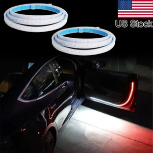 2Pcs Flashing Signal Anti-collision Safety Warning Car Side Door LED Strip Light - Picture 1 of 9