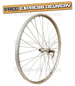 Baldys Silver 700c Front Hybrid Bike Wheel Quick Release Alloy Hub - Picture 1 of 9