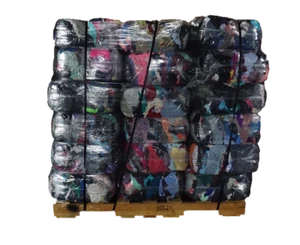 Pallet di 25lb Sacchetti Compressi di Stracci Colorati per Pulizia T-Shirt (40 Sacchetti/1000LB) - Foto 1 di 5