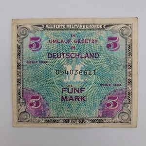 Germany 1944 - WWII Allied Military Currency - Funf / Five Marks - Deutschland - Picture 1 of 7
