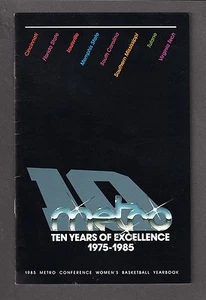 1985  METRO CONFERENCE  Women's Basketball  PRESS MEDIA GUIDE  NM - Picture 1 of 1