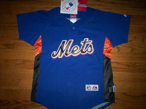 DAVID WRIGHT NEW YORK METS NEW MLB MAJESTIC AUTHENTIC COOL BASE KIDS JERSEY - Picture 1 of 5
