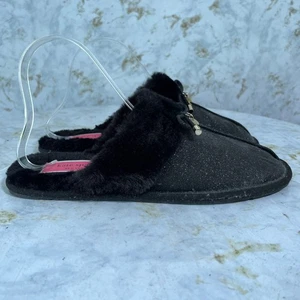Scarpe Kate Spade Lacey da donna taglia 9 nere foderate in pelliccia comode ciabatte da casa - Foto 1 di 9