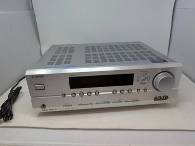 silver Onkyo TX-SR504 7.1 Channel Home Theater Receiver EXCELLENT shape, clean - Image 1 of 4