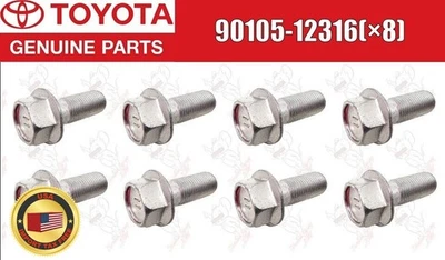 TOYOTA OEM Front Lower Ball Joint Bolt 90105-12316(x8) Set for TUNDRA 2006 - Image 1 of 4