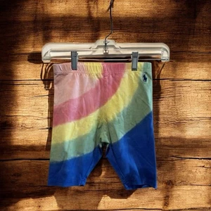 Polo Ralph Lauren Unisex Casual Rainbow Tie-dye Shorts Girls/Boys Size 7 NWOT - Picture 1 of 8