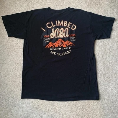 Saba Island I Climbed Mt. Scenery Men’s T-Shirt Black Short Sleeves Large - Image 1 of 4