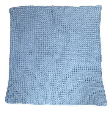 Handmade Vintage Crochet Blue Baby Blanket 31-34” - Image 1 of 4