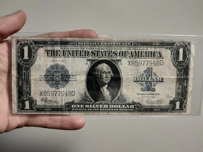 1923 $1 One Dollar Horse Blanket Silver Certificate Blue Seal - Image 1 of 4