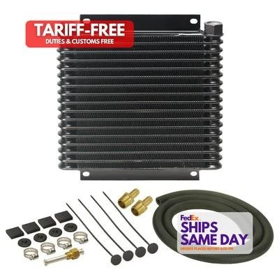 Derale DER13614 Plate and Fin Type Aluminum Fluid Cooler Performance Racing Part - Image 1 of 4