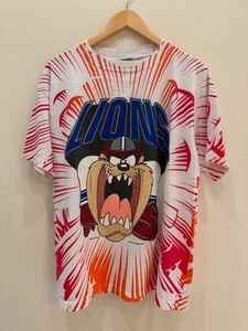 Camiseta Taz Original Vintage 1993 Detroit Lions Looney Tunes Tasmanian Devil NFL - Imagen 1 de 8