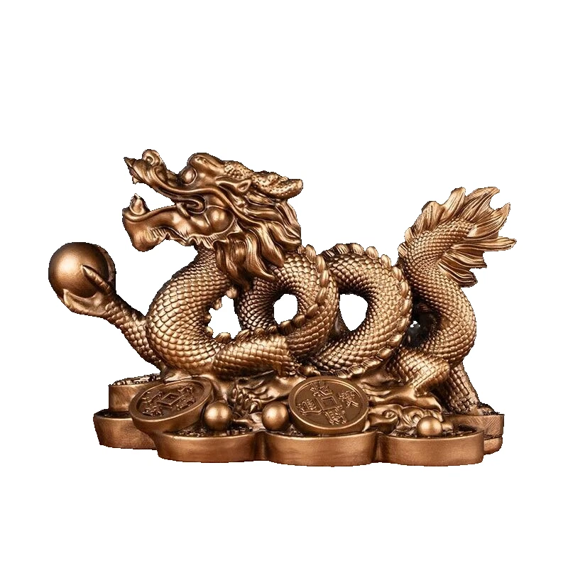 Drache Bronze Münzen Geld Dekoration ca. 8cm lang - Bild 1 von 1