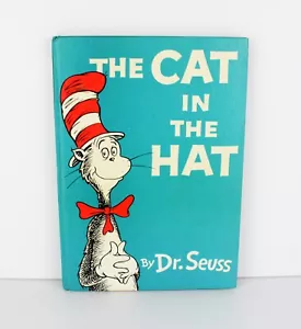 The Cat In The Hat by Dr Seuss UK 1st First Edition 1958 Hard Cover Vintage Rare - Picture 1 of 8