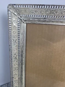 Vtg Gold Plated Filigree Picture Frame 8x10 Photo Velvet Back Table Top - Picture 1 of 6