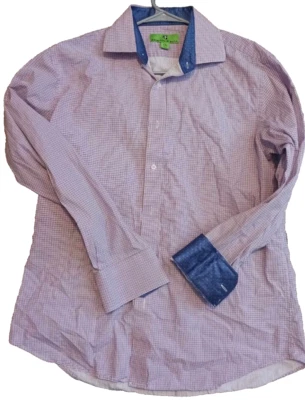 Bristol & Bull Shirt Mens Large Multicolor Plaid Long Sleeve Button Up Flip Cuff - Image 1 of 4