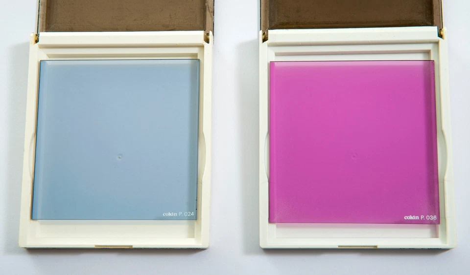 Cokin - P024 Blue 82B Filter. P036 FL-W Fluorescent to Warm Daylight. lot of 2. - Image 1 of 4