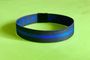Wendbares dünnes blaues Linienarmband Armband hinten blau Polizei Wertschätzung - Bild 1 von 13