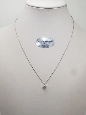 Recarlo Collar Punto de Luz Oro Blanco 18KT con Diamante De 0.22CT (0131) - Imagen 1 de 4