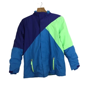 Lands' End Kids Coat Full Zip Hooded Jacket Big Boys Blue Green Sz XL 18-20 - Picture 1 of 12