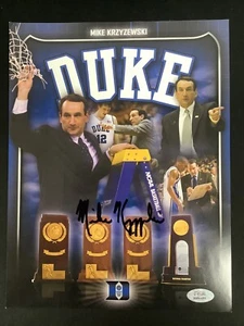 Mike Krzyzewski Signed Photo 8x11 Stats Sheet Coach K Autograph Duke PSA/DNA - Picture 1 of 4