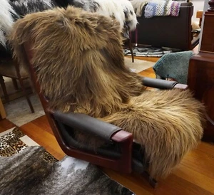 Natural Brown - A Gorgeous Sun Kissed Double Length Icelandic Sheepskin Rug - Picture 1 of 10