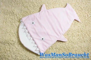 Sacco Pelo Bambino Coprigambe Squalo Pesce Rosa Copertina Morbida Polar Pile - Foto 1 di 1