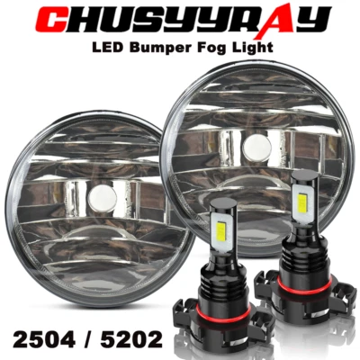 Par de luces antiniebla LED para parachoques GMC Sierra 3500HD 2007-2014 Foto 1 de 4