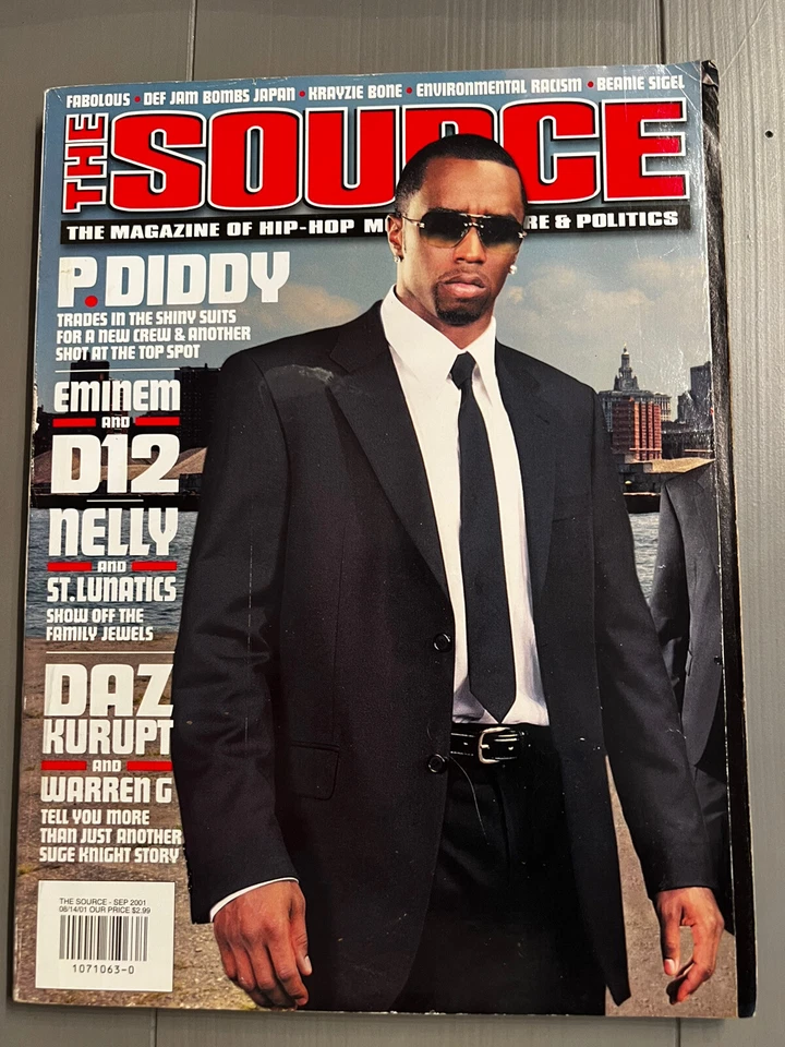THE SOURCE Hip Hop Magazine P DIDDY  Sept 2001 #144 - Image 1 of 2