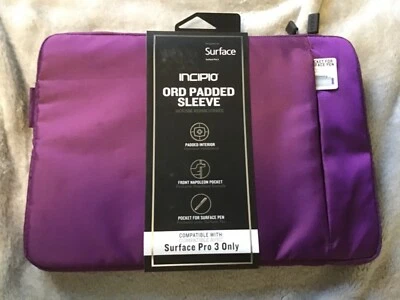 incipio ord padded sleeve surface pro 3 purple new  - Image 1 of 3