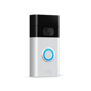 Ring Video Doorbell (2nd Gen) 1080p HD Advanced Motion Detection - Satin Nickel - Afbeelding 1 van 6