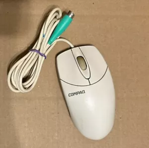 Compaq Logitech 2 Button Mechanical Ball Computer Mouse PS/2 Tested Works - Picture 1 of 4
