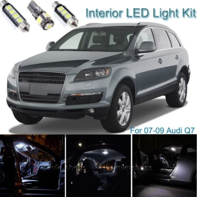 16pcs Xenon White Interior LED Light Package Kit Deal For Audi Q7 2007-2009 - Image 1 of 4