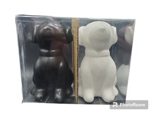 Neu im Karton Labrador Hund Salz und Pfefferstreuer schwarz und weiß raffiniert rustikal   - Bild 1 von 9