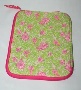 Lilly Pulitzer Chum Bucket Soft iPad Tablet Case Pink Green Sea 8 x 10 ~ NWOT - Picture 1 of 3