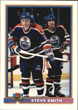 1991-92 Bowman Oilers Hockey Card #106 Steve Smith