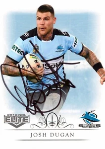 Signed 2018 CRONULLA SHARKS NRL Card JOSH DUGAN - Picture 1 of 3